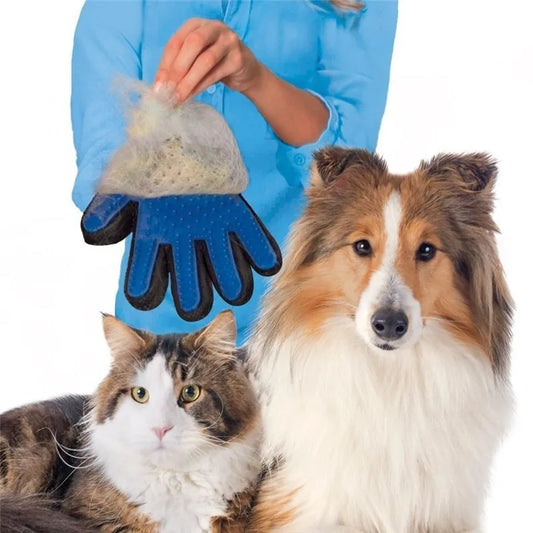 Pet Grooming Glove – Gently Removes Loose Fur from Cats & Dogs